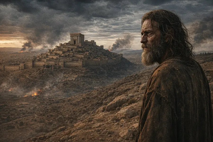 Иеремия на фоне горящего Иерусалима — пророк на краю катастрофы